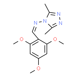 ChemSpider 2D Image | (Z)-N-(3,5-Dimethyl-4H-1,2,4-triazol-4-yl)-1-(2,4,6-trimethoxyphenyl)methanimine | C14H18N4O3