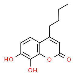 ChemSpider 2D Image | 4-Butyl-7,8-dihydroxy-2H-chromen-2-one | C13H14O4