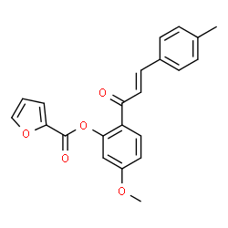 ChemSpider 2D Image | 5-Methoxy-2-[(2E)-3-(4-methylphenyl)-2-propenoyl]phenyl 2-furoate | C22H18O5