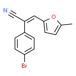 ChemSpider 2D Image | (2E)-2-(4-Bromophenyl)-3-(5-methyl-2-furyl)acrylonitrile | C14H10BrNO