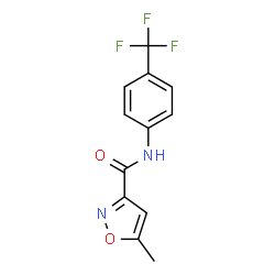 ChemSpider 2D Image | 5-methyl-N-[4-(trifluoromethyl)phenyl]isoxazole-3-carboxamide | C12H9F3N2O2