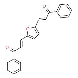 ChemSpider 2D Image | (2E,2'E)-3,3'-(2,5-Furandiyl)bis(1-phenyl-2-propen-1-one) | C22H16O3
