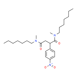 ChemSpider 2D Image | N,N'-Diheptyl-N,N'-dimethyl-2-(4-nitrophenyl)succinamide | C26H43N3O4