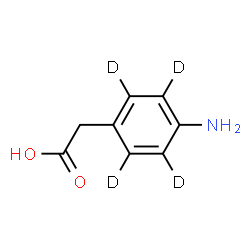 ChemSpider 2D Image | [4-Amino(~2~H_4_)phenyl]acetic acid | C8H5D4NO2