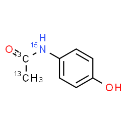 ChemSpider 2D Image | N-(4-Hydroxyphenyl)(~13~C_2_,~15~N)acetamide | C613C2H915NO2