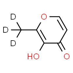 ChemSpider 2D Image | 3-Hydroxy-2-(~2~H_3_)methyl-4H-pyran-4-one | C6H3D3O3