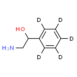 ChemSpider 2D Image | 2-Amino-1-(~2~H_5_)phenylethanol | C8H6D5NO