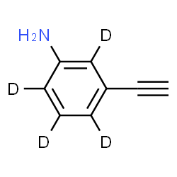 ChemSpider 2D Image | 3-Ethynyl(~2~H_4_)aniline | C8H3D4N
