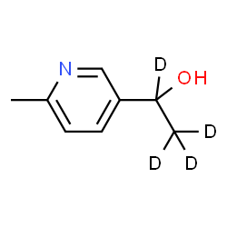 ChemSpider 2D Image | 1-(6-Methyl-3-pyridinyl)(~2~H_4_)ethanol | C8H7D4NO