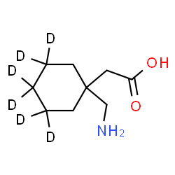 ChemSpider 2D Image | [1-(Aminomethyl)(3,3,4,4,5,5-~2~H_6_)cyclohexyl]acetic acid | C9H11D6NO2