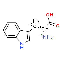 ChemSpider 2D Image | (alpha,beta-~13~C_2_,N-~15~N)Tryptophan | C913C2H12N15NO2