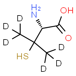 ChemSpider 2D Image | 3-Sulfanyl-L-(4,4,4,4',4',4'-~2~H_6_)valine | C5H5D6NO2S