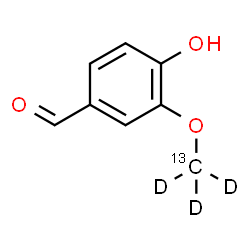 ChemSpider 2D Image | 4-Hydroxy-3-[(~13~C,~2~H_3_)methyloxy]benzaldehyde | C713CH5D3O3
