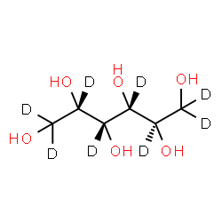 ChemSpider 2D Image | D-(C~1~,C~1~,C~2~,C~3~,C~4~,C~5~,C~6~,C~6~-~2~H_8_)Glucitol | C6H6D8O6