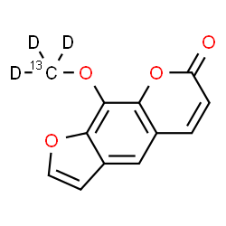ChemSpider 2D Image | 9-[(~13~C,~2~H_3_)Methyloxy]-7H-furo[3,2-g]chromen-7-one | C1113CH5D3O4