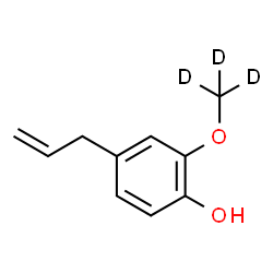 ChemSpider 2D Image | 4-Allyl-2-[(~2~H_3_)methyloxy]phenol | C10H9D3O2