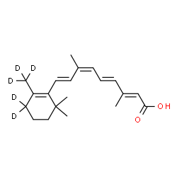 ChemSpider 2D Image | (9cis)-(4,4,18,18,18-~2~H_5_)Retinoic acid | C20H23D5O2