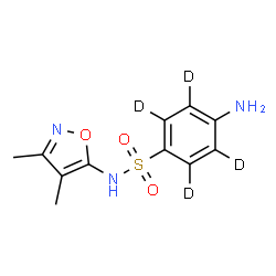 ChemSpider 2D Image | 4-Amino-N-(3,4-dimethyl-1,2-oxazol-5-yl)(~2~H_4_)benzenesulfonamide | C11H9D4N3O3S