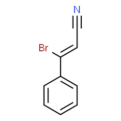 ChemSpider 2D Image | (2Z)-3-Bromo-3-phenylacrylonitrile | C9H6BrN