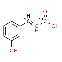 ChemSpider 2D Image | (2E)-3-(3-Hydroxyphenyl)(~13~C_3_)-2-propenoic acid | C613C3H8O3