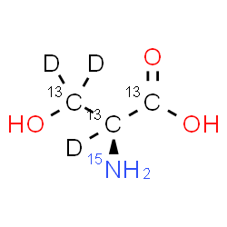 ChemSpider 2D Image | L-Serine-13C3,15N,2,3,3-d3 | 13C3H4D315NO3