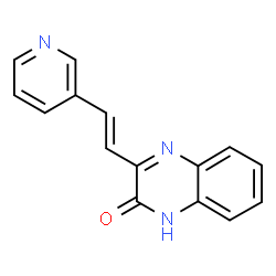 ChemSpider 2D Image | 3-[(E)-2-(3-Pyridinyl)vinyl]-2(1H)-quinoxalinone | C15H11N3O