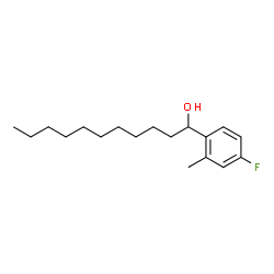 ChemSpider 2D Image | 1-(4-Fluoro-2-methylphenyl)-1-undecanol | C18H29FO