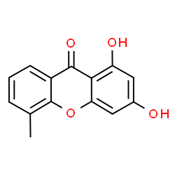 ChemSpider 2D Image | 1,3-Dihydroxy-5-methyl-9H-xanthen-9-one | C14H10O4