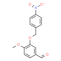 ChemSpider 2D Image | 4-methoxy-3-((4-nitrobenzyl)oxy)benzaldehyde | C15H13NO5