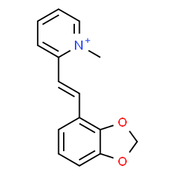 ChemSpider 2D Image | 2-[(E)-2-(1,3-Benzodioxol-4-yl)vinyl]-1-methylpyridinium | C15H14NO2