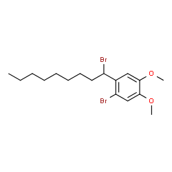 ChemSpider 2D Image | 1-Bromo-2-(1-bromononyl)-4,5-dimethoxybenzene | C17H26Br2O2