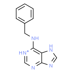 ChemSpider 2D Image | 6-(Benzylamino)-7H-purin-1-ium | C12H12N5