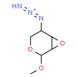 ChemSpider 2D Image | Methyl 2,3-anhydro-4-deoxy-4-(1,2-triazadien-2-ium-1-yl)pentopyranoside | C6H10N3O3