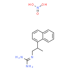 ChemSpider 2D Image | dihydroxy-oxo-ammonium; 2-[2-(1-naphthyl)propyl]guanidine | C14H19N4O3