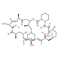 ChemSpider 2D Image | (1R,9S,12S,15R,16E,18R,19R,21R,23S,24Z,26E,28E,30S,32S,35R)-1,18-Dihydroxy-12-{(2R)-1-[(3R,4R)-4-hydroxy-3-methoxycyclohexyl]-2-propanyl}-19,30-dimethoxy-15,17,21,23,29,35-hexamethyl-11,36-dioxa-4-aza
tricyclo[30.3.1.0~4,9~]hexatriaconta-16,24,26,28-tetraene-2,3,10,14,20-pentone | C51H79NO13