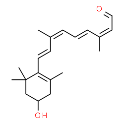 ChemSpider 2D Image | (9cis,13cis)-3-Hydroxyretinal | C20H28O2