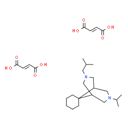 ChemSpider 2D Image | 3-Isobutyl-7-isopropyl-3,7-diazaspiro[bicyclo[3.3.1]nonane-9,1'-cyclohexane] (2E)-2-butenedioate (1:2) | C27H44N2O8