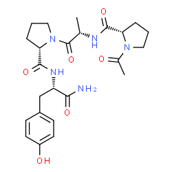 ChemSpider 2D Image | 1-Acetyl-L-prolyl-L-alanyl-L-prolyl-L-tyrosinamide | C24H33N5O6
