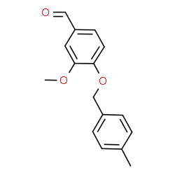 ChemSpider 2D Image | 3-Methoxy-4-[(4-methylbenzyl)oxy]benzaldehyde | C16H16O3