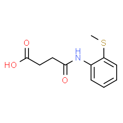 ChemSpider 2D Image | 4-{[2-(Methylthio)phenyl]amino}-4-oxobutanoic acid | C11H13NO3S