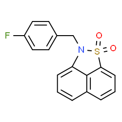 ChemSpider 2D Image | 2-(4-Fluoro-benzyl)-2H-naphtho[1,8-cd]isothiazole 1,1-dioxide | C17H12FNO2S