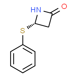 ChemSpider 2D Image | (4S)-4-(Phenylsulfanyl)-2-azetidinone | C9H9NOS