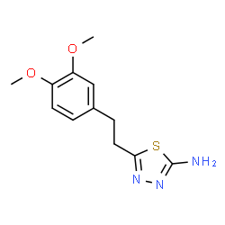 ChemSpider 2D Image | 5-[2-(3,4-Dimethoxyphenyl)ethyl]-1,3,4-thiadiazol-2-amine | C12H15N3O2S