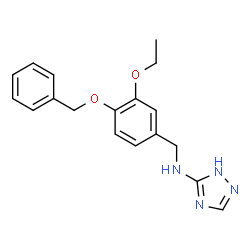 ChemSpider 2D Image | N-[4-(Benzyloxy)-3-ethoxybenzyl]-1H-1,2,4-triazol-5-amine | C18H20N4O2