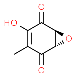 ChemSpider 2D Image | (1S,6S)-3-Hydroxy-4-methyl-7-oxabicyclo[4.1.0]hept-3-ene-2,5-dione | C7H6O4