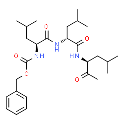 ChemSpider 2D Image | N-[(Benzyloxy)carbonyl]-L-leucyl-N-[(3S)-5-methyl-2-oxo-3-hexanyl]-D-leucinamide | C27H43N3O5
