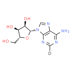 ChemSpider 2D Image | (2-~2~H)Adenosine | C10H12DN5O4