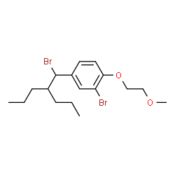 ChemSpider 2D Image | 2-Bromo-4-(1-bromo-2-propylpentyl)-1-(2-methoxyethoxy)benzene | C17H26Br2O2
