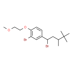 ChemSpider 2D Image | 2-Bromo-4-(1-bromo-3,4,4-trimethylpentyl)-1-(2-methoxyethoxy)benzene | C17H26Br2O2