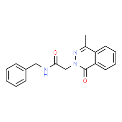 ChemSpider 2D Image | N-benzyl-2-(4-methyl-1-oxophthalazin-2-yl)acetamide | C18H17N3O2